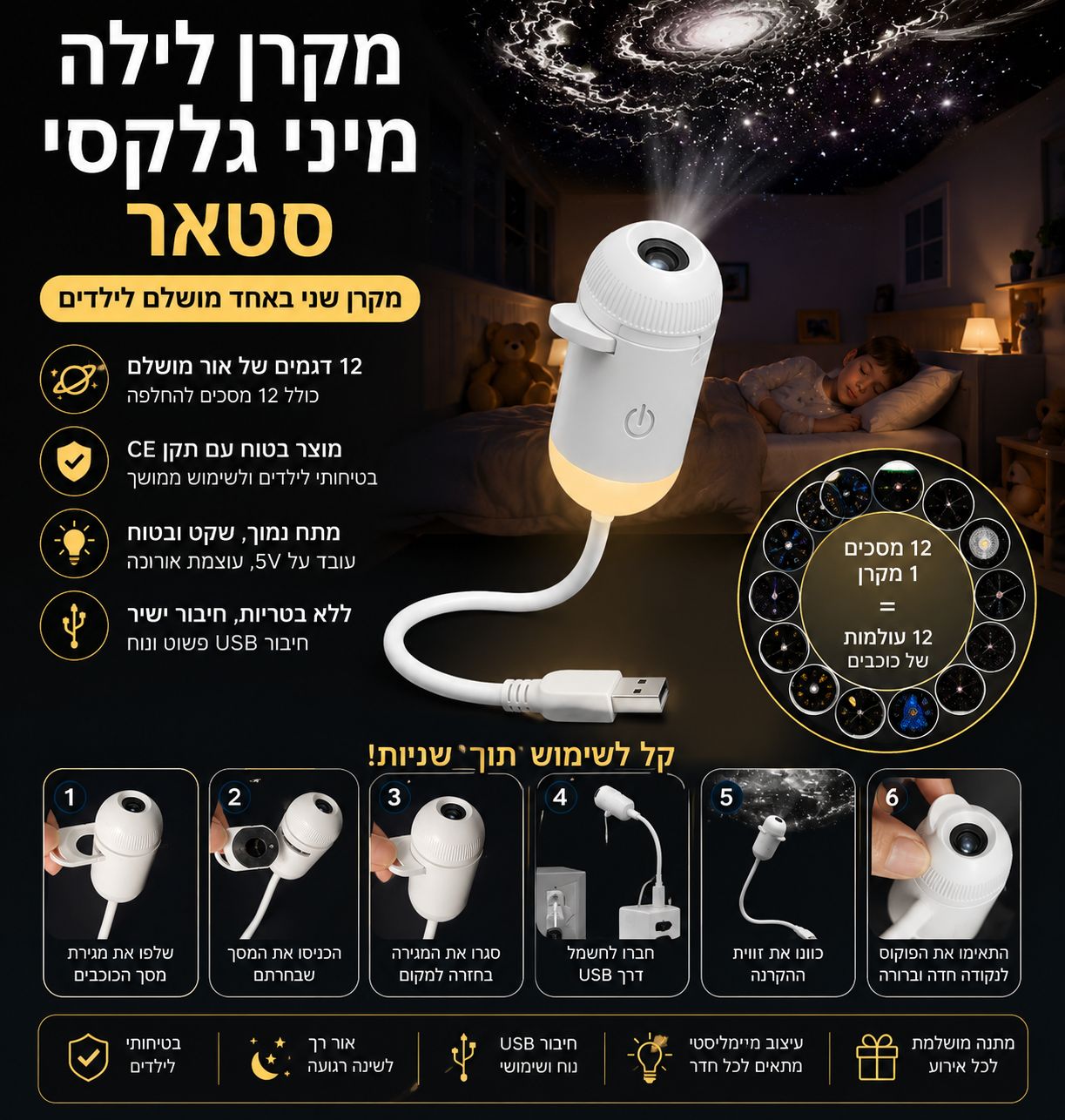 מקרן גלקסי זוהר – Galaxy Glow