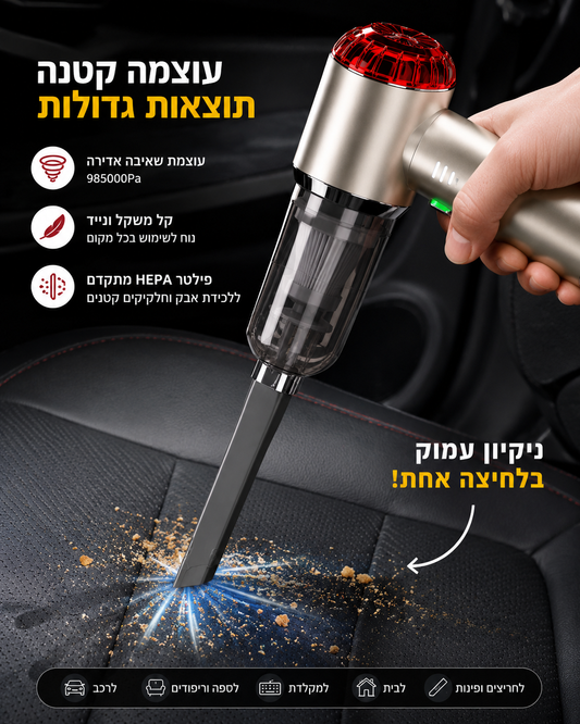 TurboClean Mini — שואב אבק מיני עוצמתי